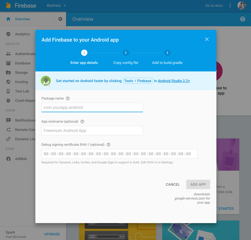 Adding Firebase to Android
