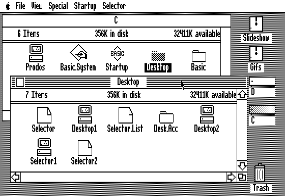 Apple II computer used lots of UI elements
