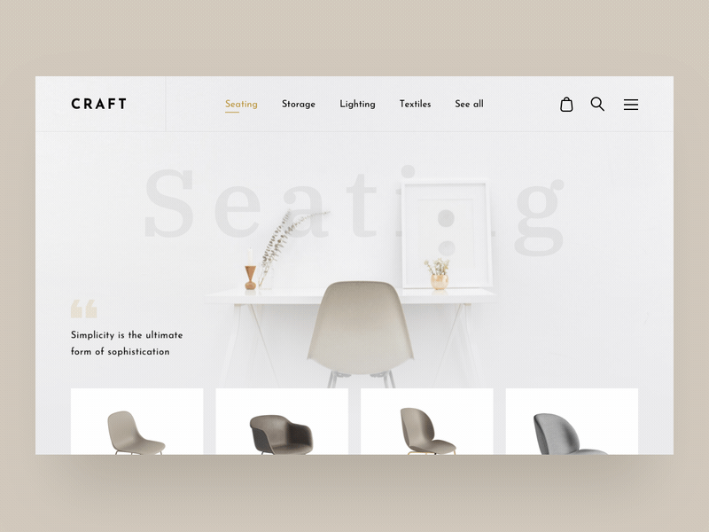 CRAFT Furniture Concept Store Catalog Animation
