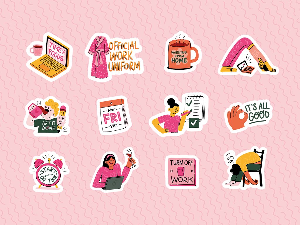 Create digital stickers for various messages