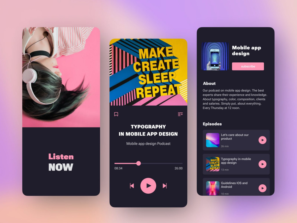 A music app needs a player UI function