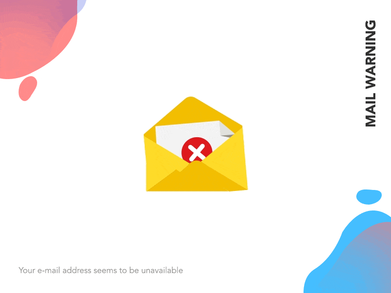 Mail warning icon animation