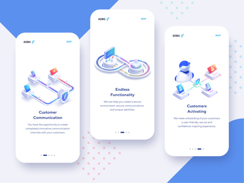 Onboarding screen app UI design