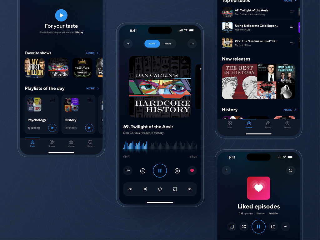 Playlist mobile UI design