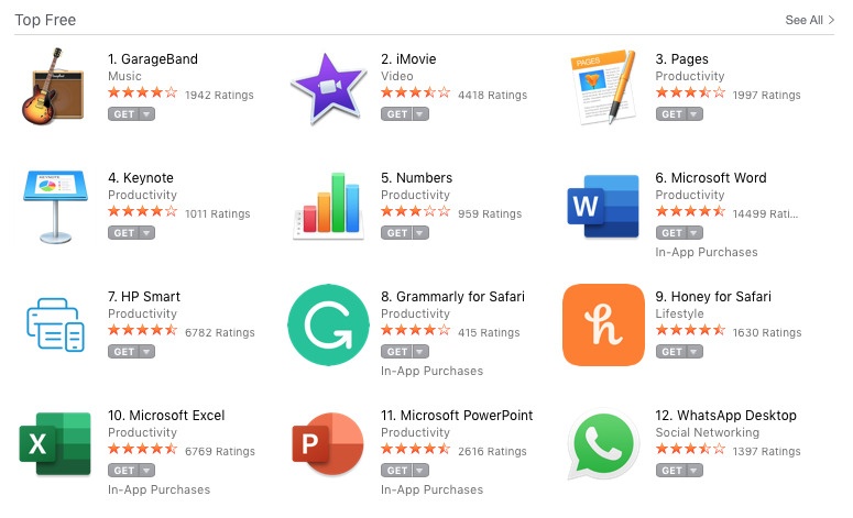 Top app store free apps