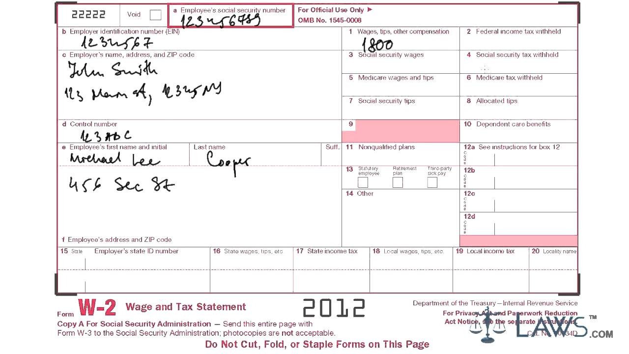 Wage and Tax Form W-2