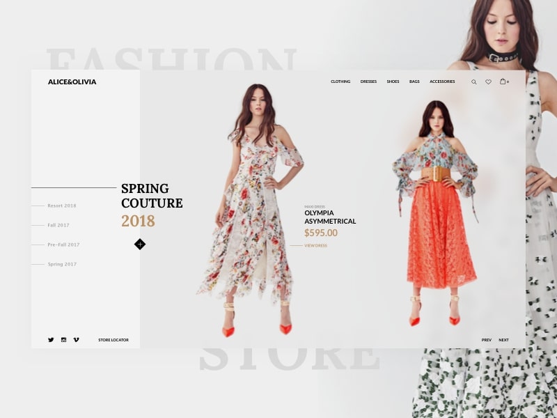 E-commerce design - fashion store