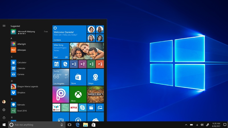 Windows 10 flat design