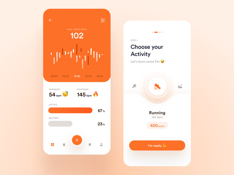 Fitness app design