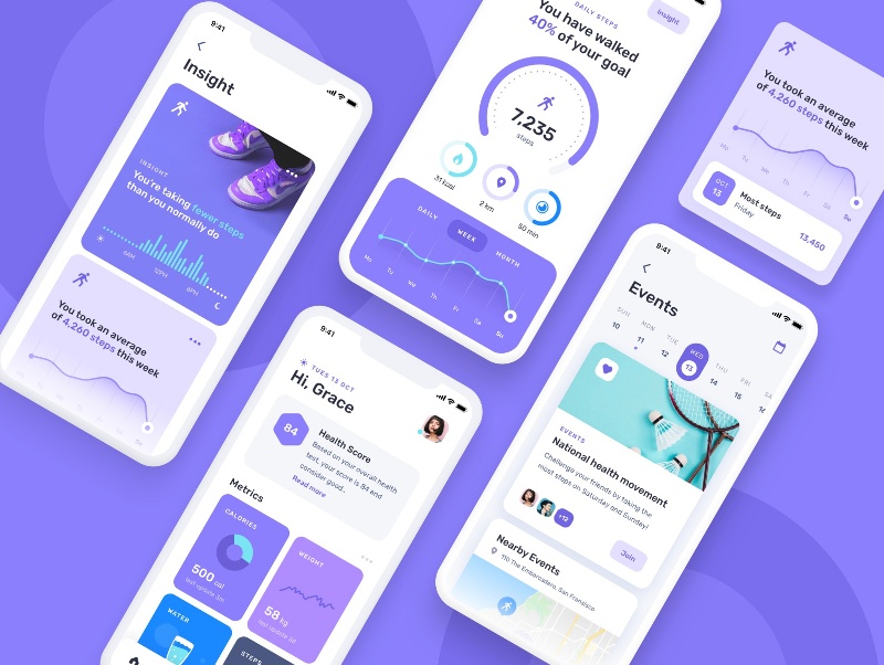 Health app design