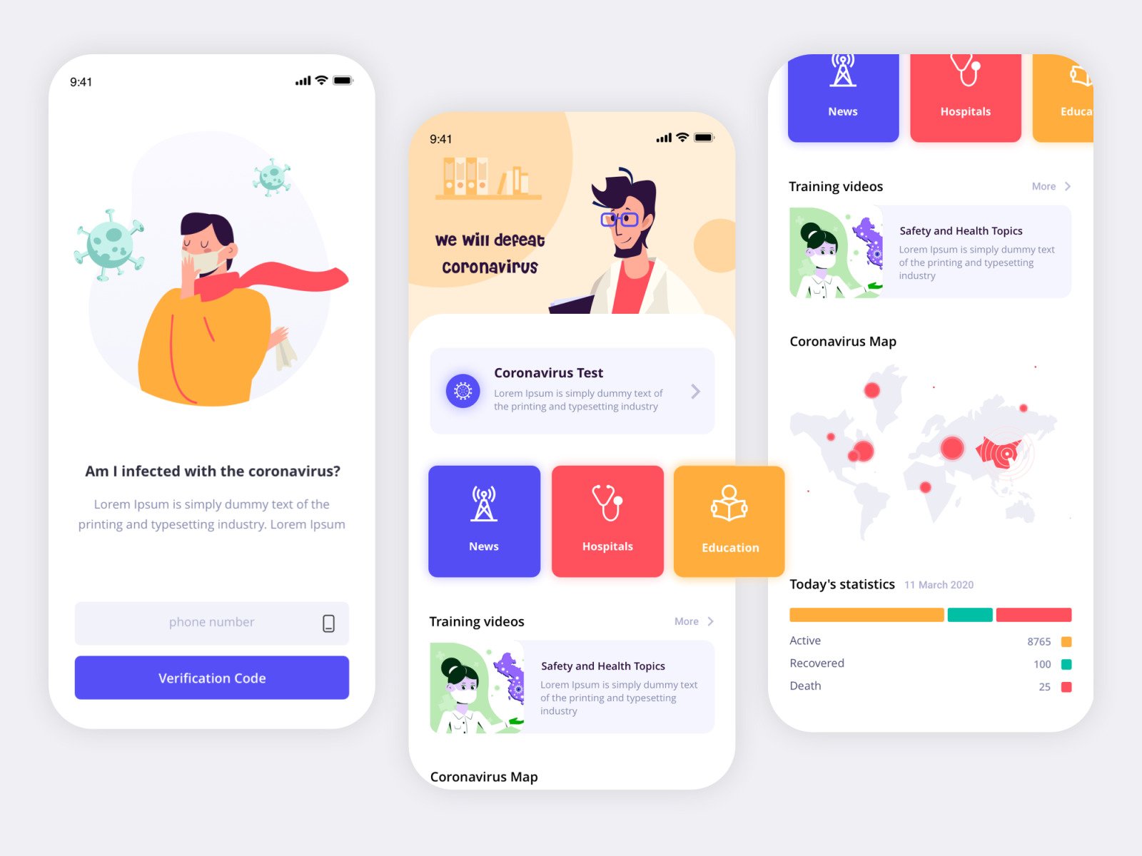 Medical app UI design