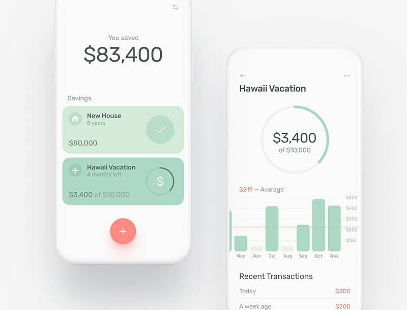 Money management app design
