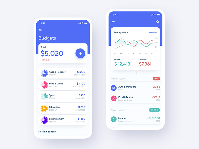 UX/UI design company for finance app