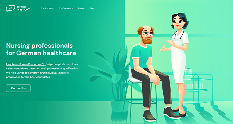 GermanLanguage.ph illustration case study - Employers