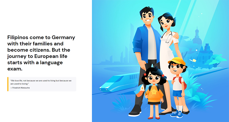 GermanLanguage.ph illustration case study - Story 5