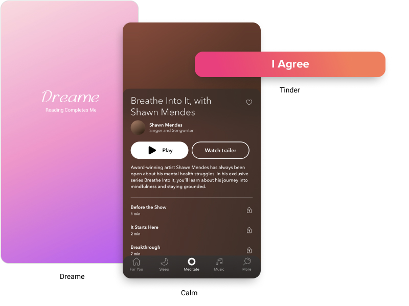 Gradient trend in app design