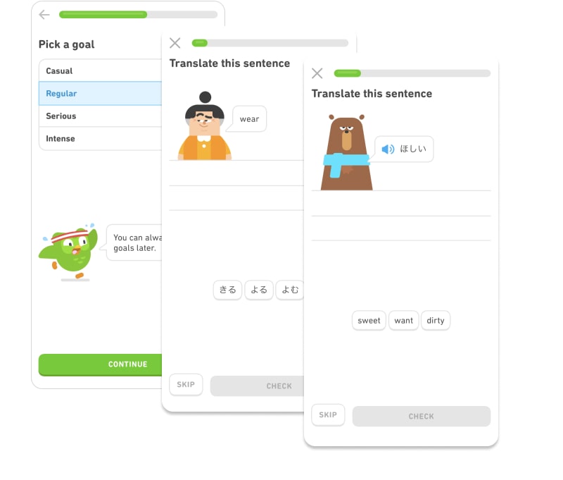 e-learning app duolingo