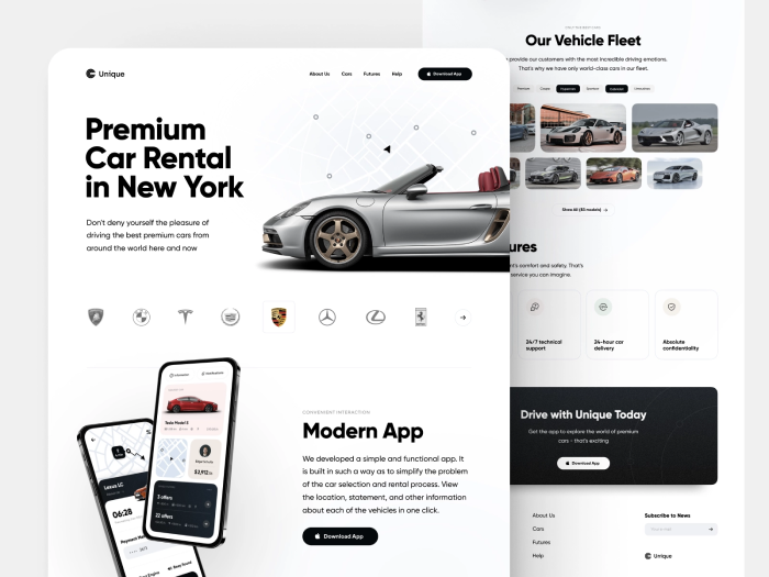 landing page cars promotion
