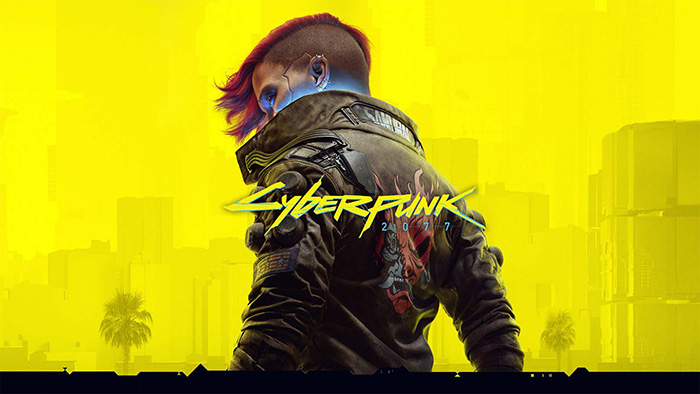 Cyberpunk official wallpaper with yellow signature color