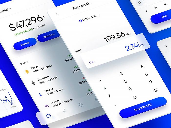 Web 3.0 crypto trading app concept by Conceptzilla