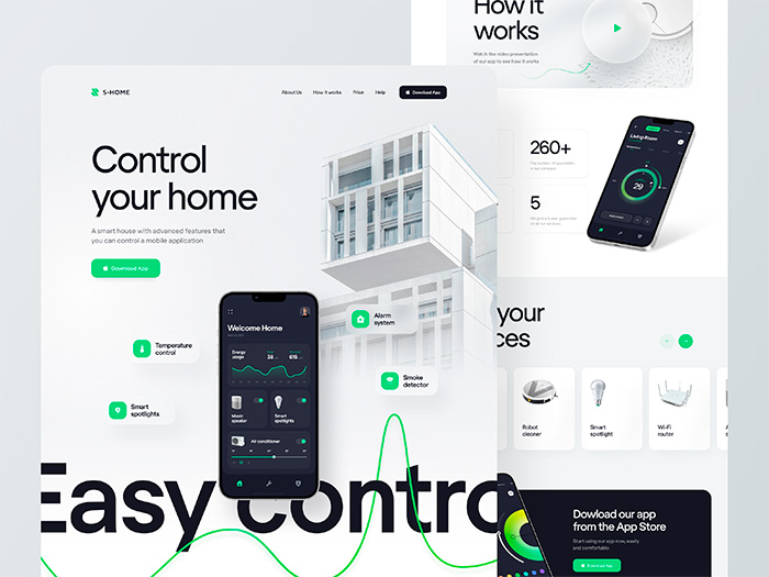 A website concept for a smart home by Shakuro