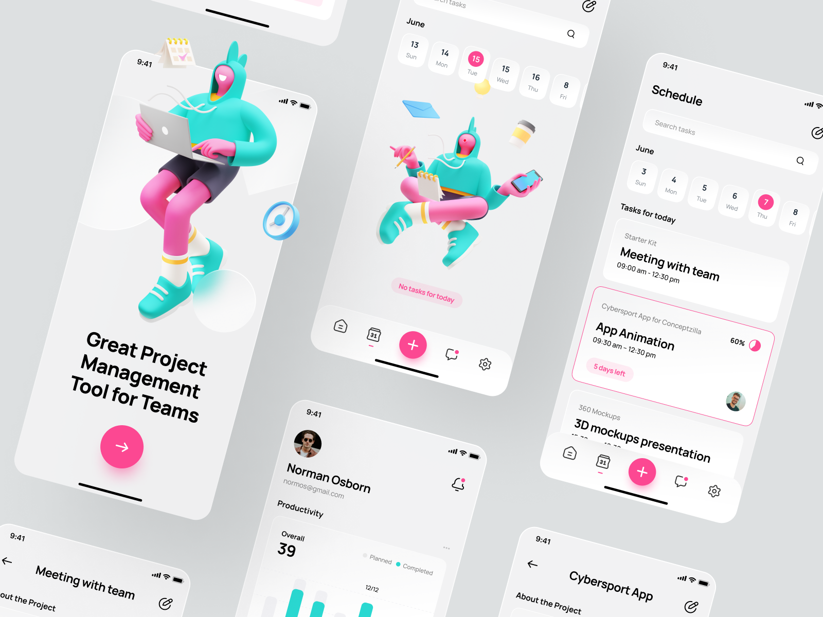 Three-dimensional piece in mobile UI by Conceptzilla