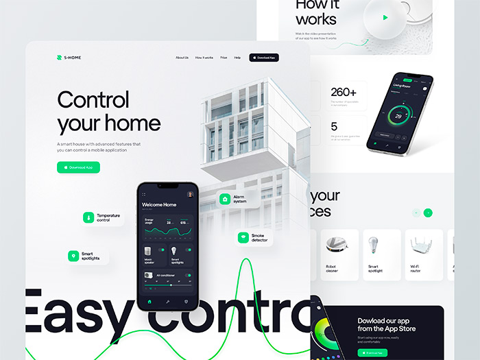 Smart home website concept based on IoT