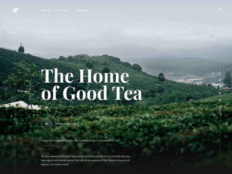 Tea Manufacturer Website by Shakuro featuring a fixed header