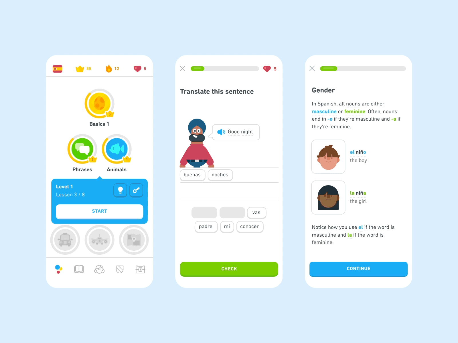 Duolingo is a free language learning app